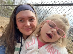 Caragh Maloney with Jordan, a cutie living with an undiagnosed DEE
